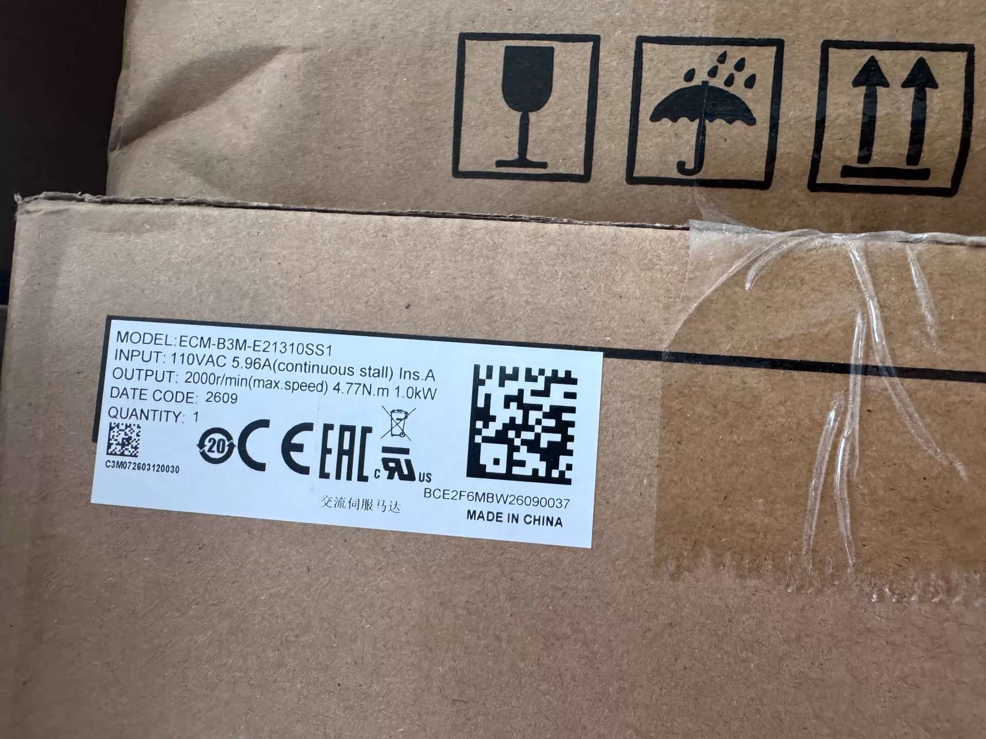 100% brand new original and genuine Delta ECM-B3M-E21310SS1 Frequency converters Drive Servo Motor