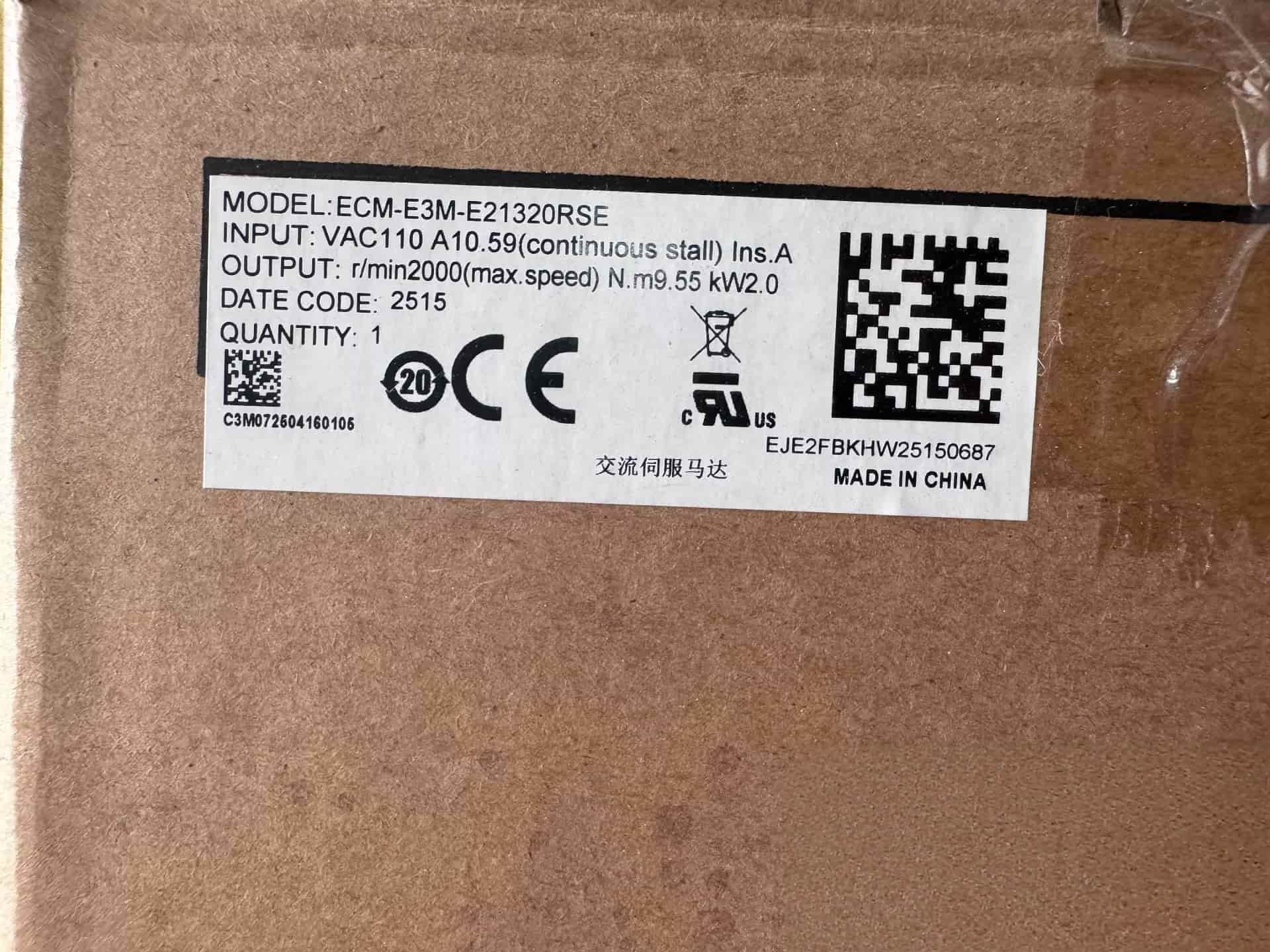 100% brand new original and genuine Delta ECM-E3M-E21320RSE Frequency converters Drive Servo Motor