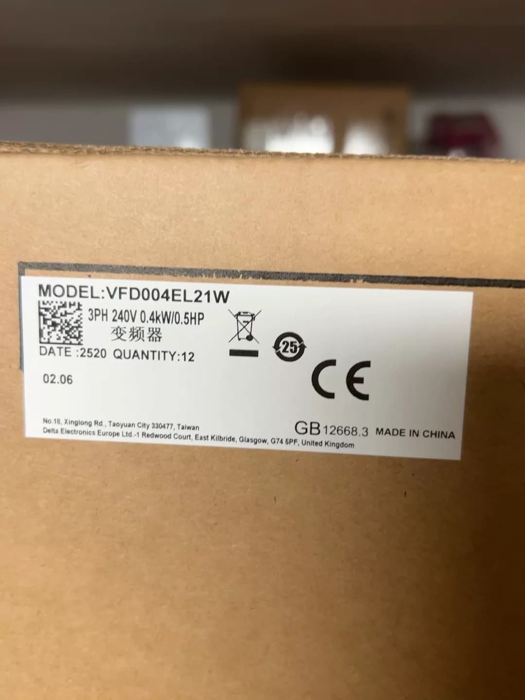100% brand new original and genuine Delta VFD004EL21W  Frequency converters Drive Servo Motor