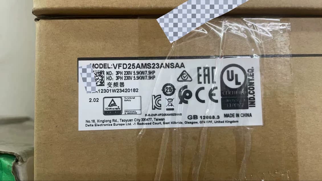 100% brand new original and genuine Delta VFD25AMS23ANSAA 5.5KW three-phase 220V Frequency converters Drive Servo Motor