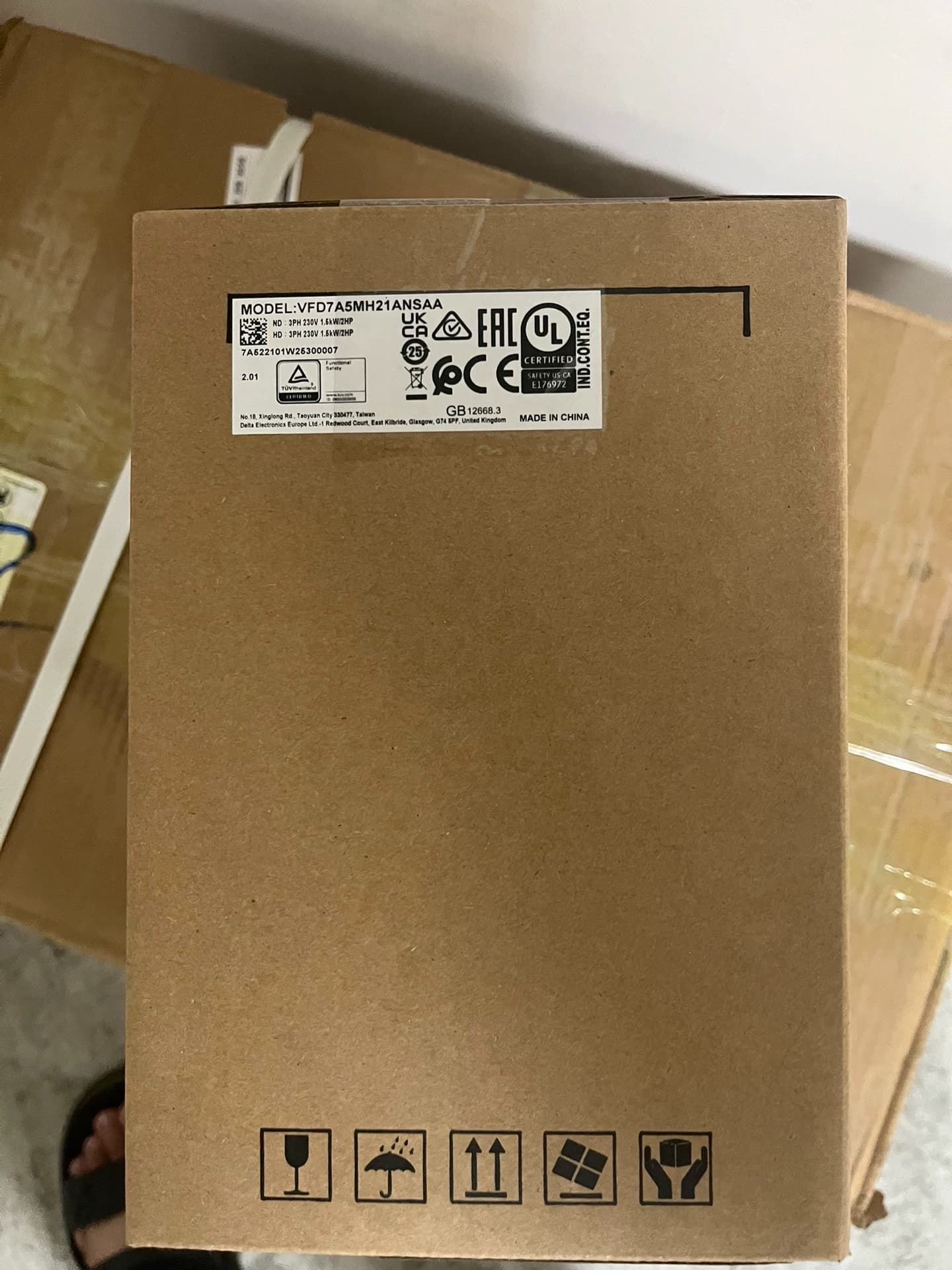 100% brand new original and genuine Delta VFD7A5MH21ANSAA 1.5KW 220V Frequency converters Drive Servo Motor