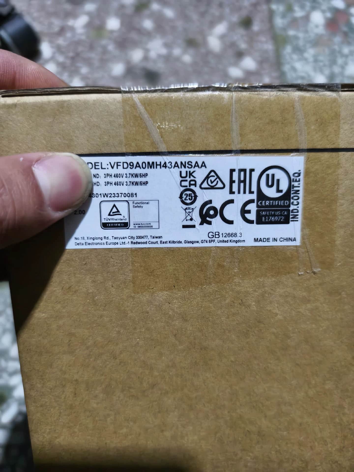 100% brand new original and genuine Delta VFD9A0MH43ANSAA 3.7KW Frequency converters Drive Servo Motor