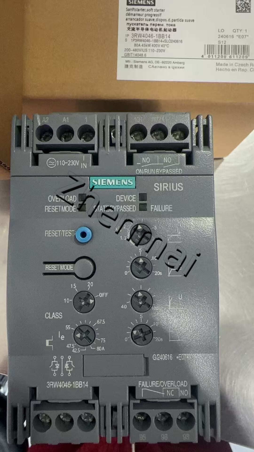 Brand-new, genuine, factory-direct Siemens 3RW4046-1BB14 Soft Starter SIRIUS SOFT STARTER
