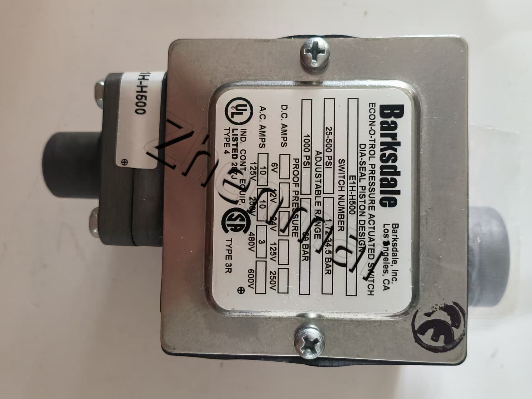 Brand New Original Barksdale E1H-H500 Pressure sensor Level switch Flow switch Pressure switch Fast Shipping