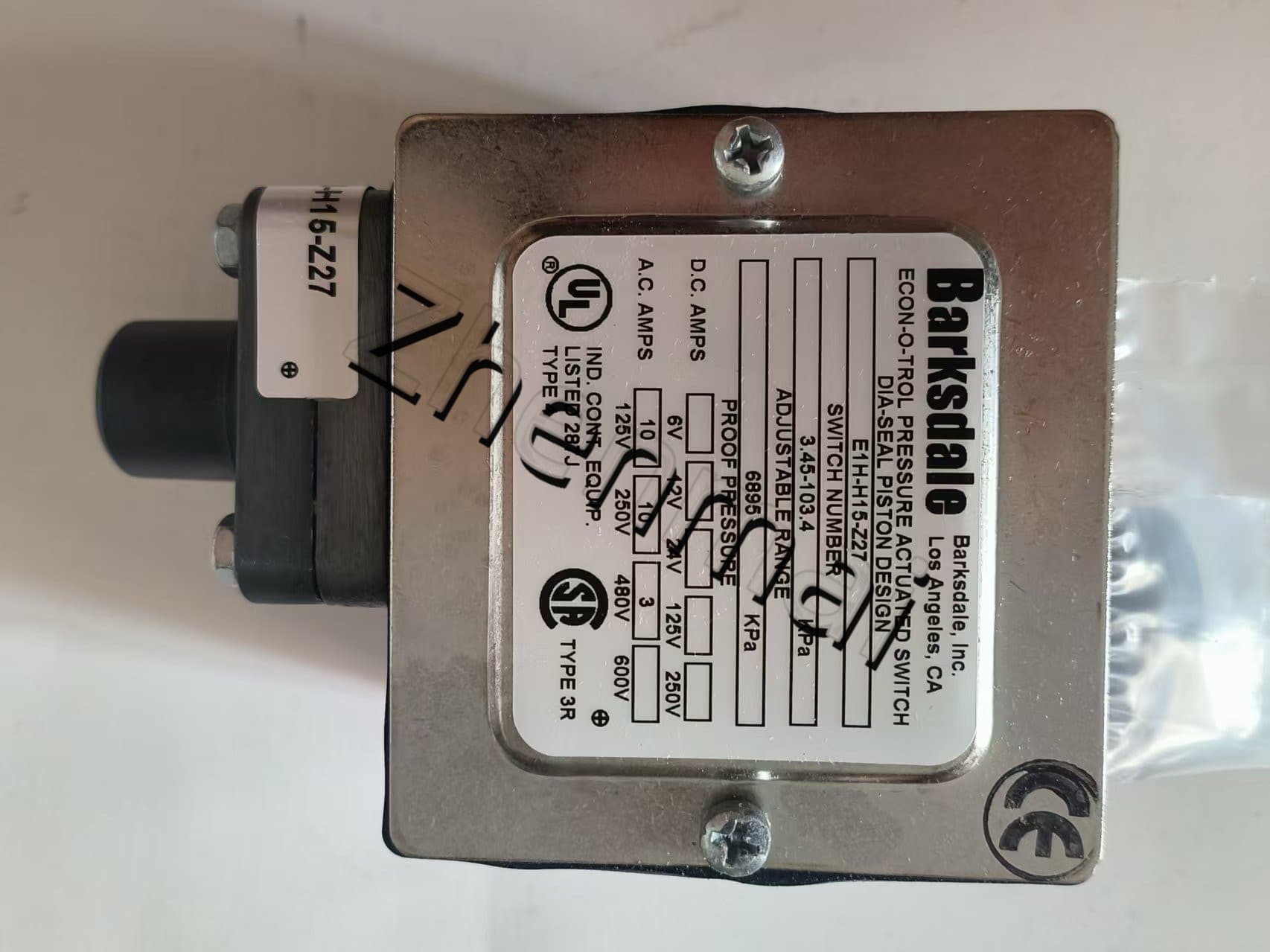 Brand New Original Barksdale EE1H-H15-Z27 Pressure sensor Level switch Flow switch Pressure switch Fast Shipping
