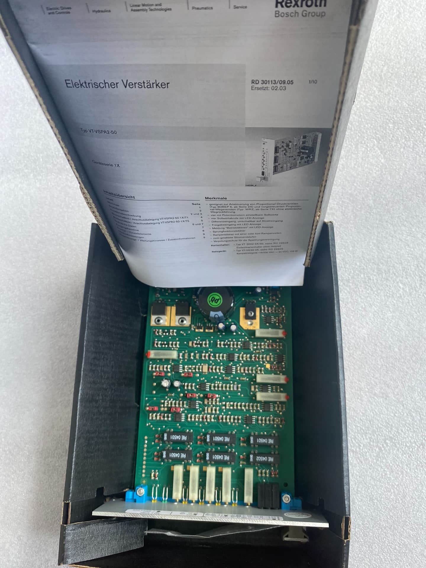 Brand New Original Bosch Rexroth Servo drive Proportional valve Proportional valve amplifier VT-VRPA1-100-1XV00 Servo Motor Fast Shipping