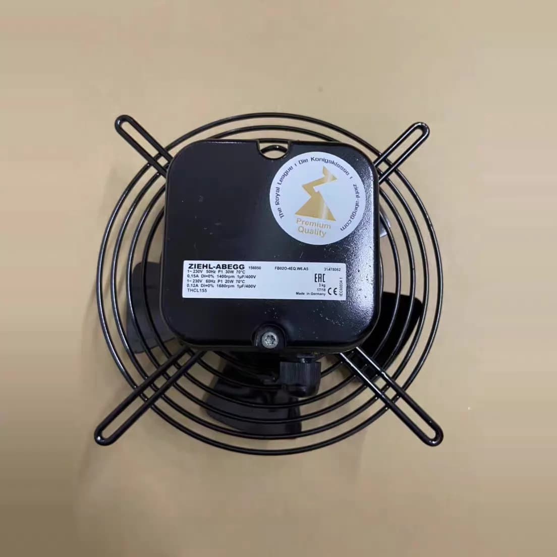 Brand-New ZIEHL-ABEGG FB020-4EQ.W6.A5 Centrifugal Fan Compact Axial Fan Fast Shipping