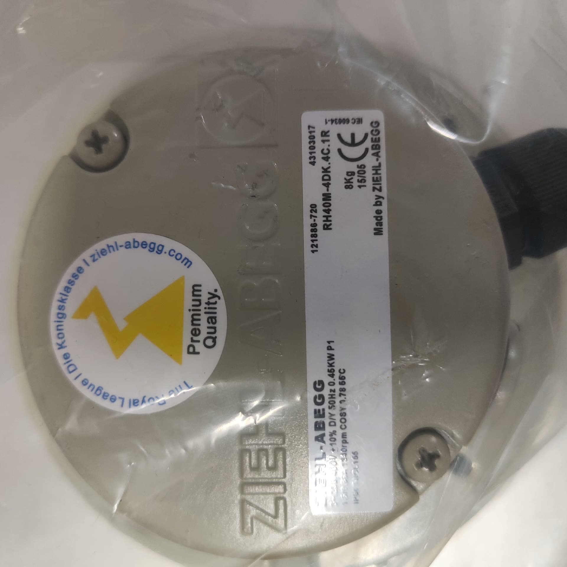 Brand-New ZIEHL-ABEGG FC071-4DQ.6N.A7 Centrifugal Fan Compact Axial Fan Fast Shipping