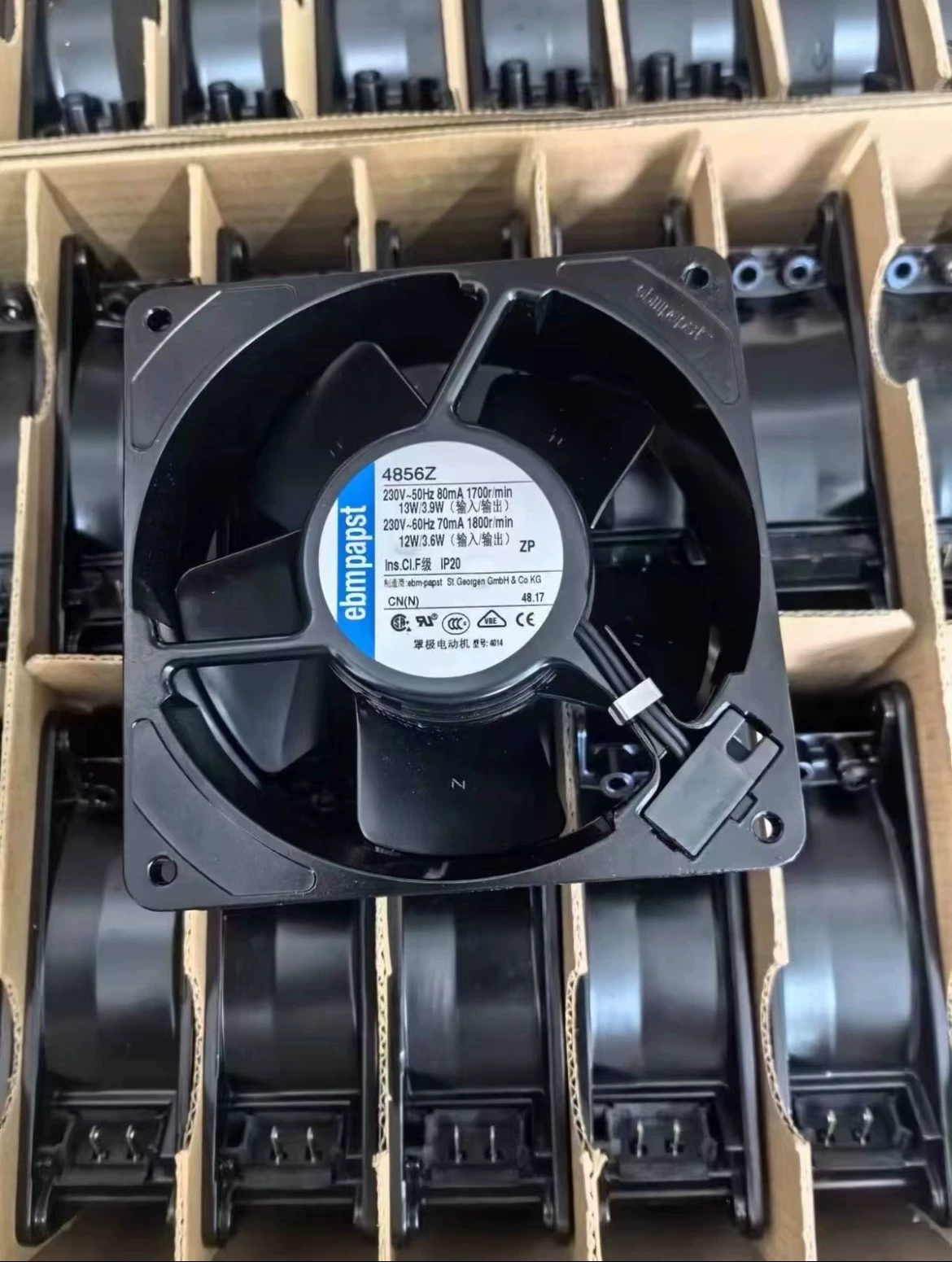 German ebmpapst DC Fan 4856Z, Low-Noise Axial Fan for Control Cabinet Cooling, 230V Brand-New Original